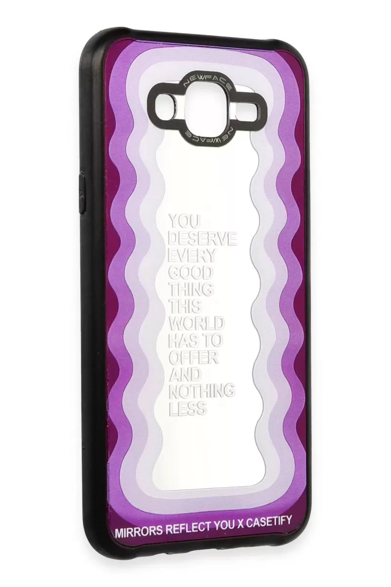Newface Samsung Galaxy J7 Kılıf Mirror Desenli Kapak - Mirror - 5