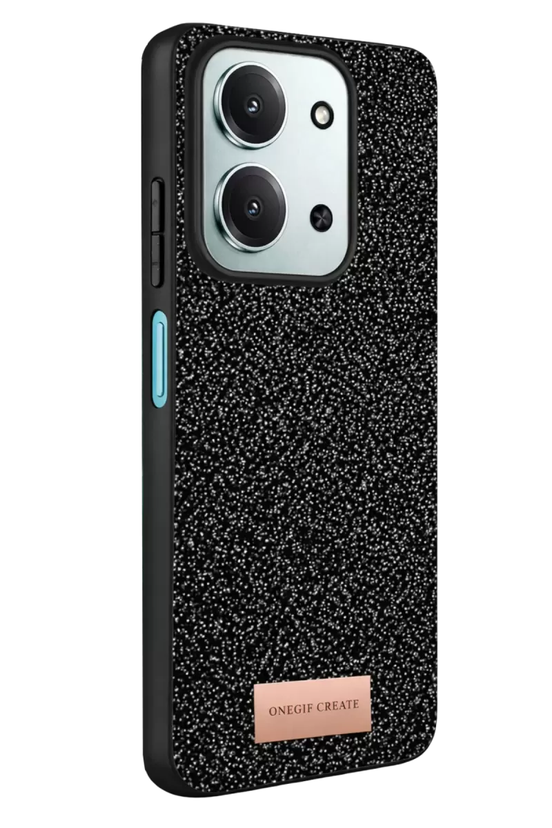 Onegif Xiaomi Redmi 15C 4G Bright Simli Kapak - Siyah