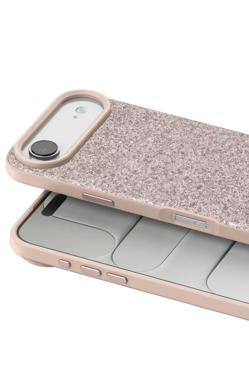Onegif Apple iPhone 17 Air Bright Simli Kapak - Pembe