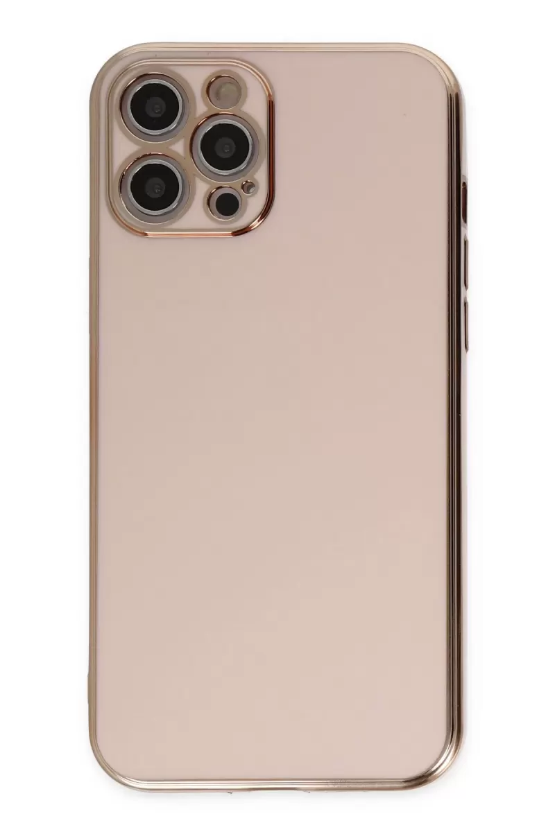 Newface Apple iPhone 12 Pro Max Kılıf Volet Silikon - Pembe