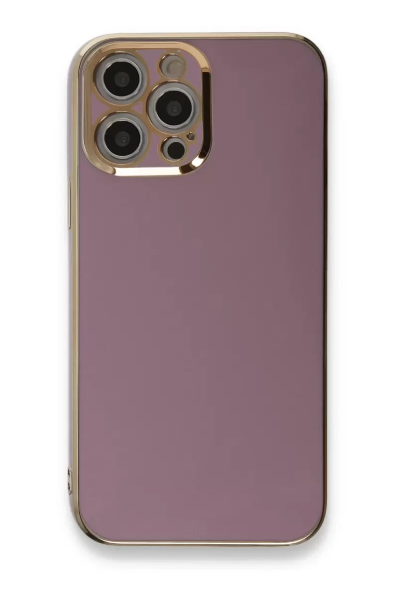 Newface Apple iPhone 12 Pro Max Kılıf Volet Silikon - Mor