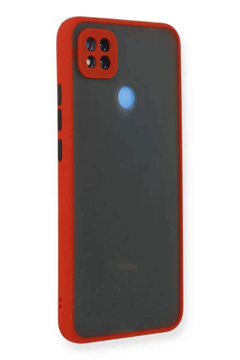 Newface Xiaomi Redmi 9C Kılıf Montreal Silikon Kapak - Kırmızı