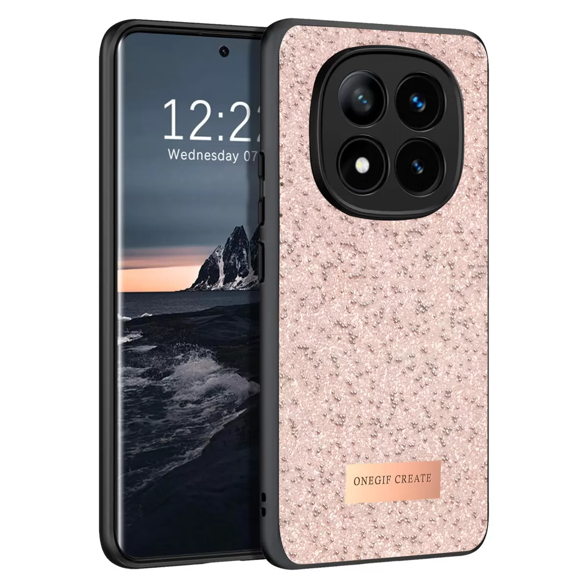 Onegif Xiaomi Redmi Note 14 Pro 4G Bright Simli Kapak - Pembe
