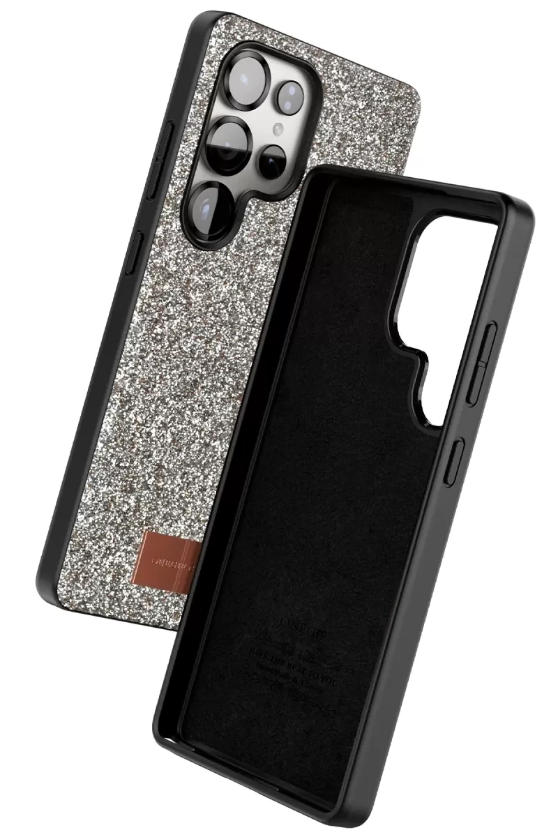 Onegif Samsung Galaxy S25 Ultra Bright Simli Kapak - Gold