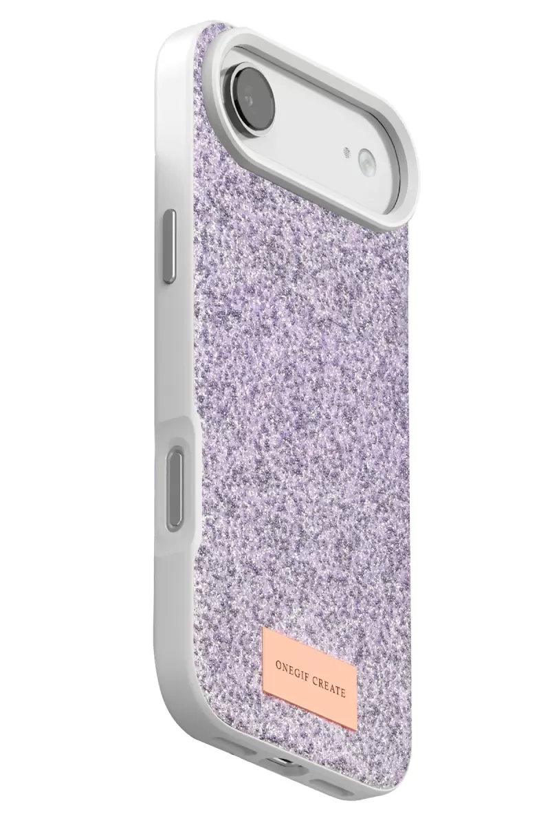 Onegif Apple iPhone 17 Air Bright Simli Kapak - Lila