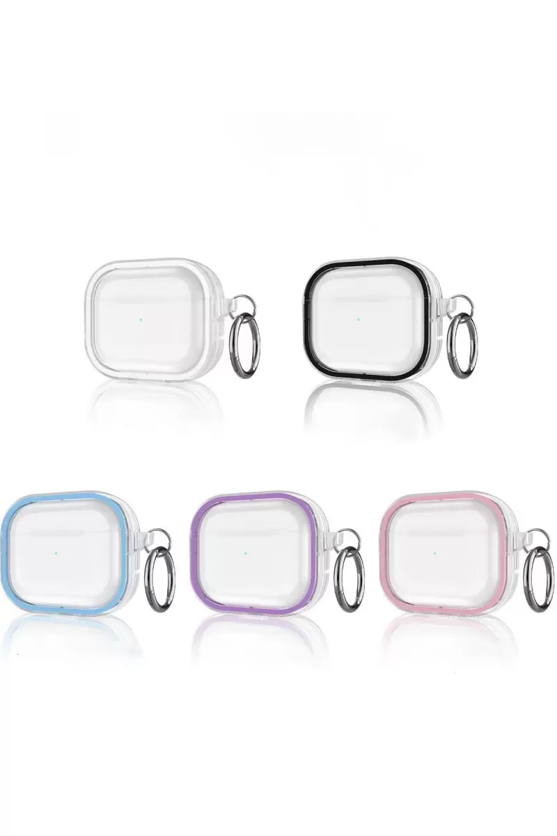 Movenchy Apple Airpods Pro 2 (2.nesil) Shiny Şeffaf Kılıf - Mor