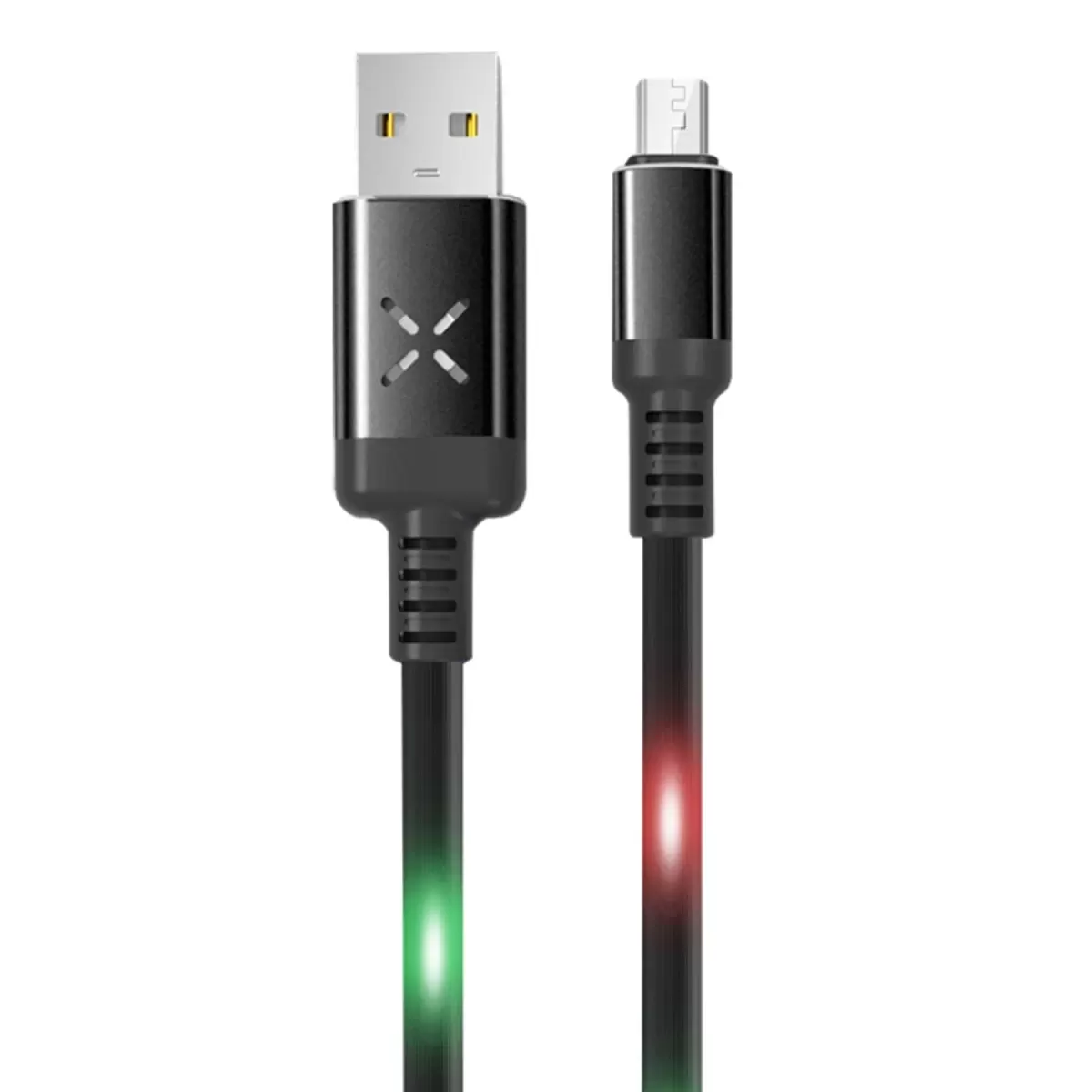 Konfulon DC09 Ses Duyarlı Işıklı Micro USB Kablo 1M 2A - Siyah