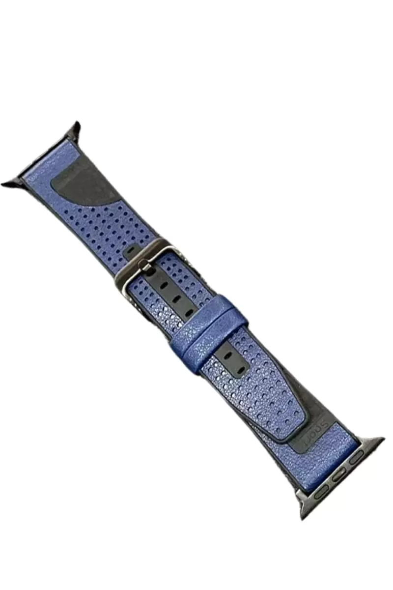 Movenchy Apple Watch 45mm Buff Deri Kordon - Lacivert