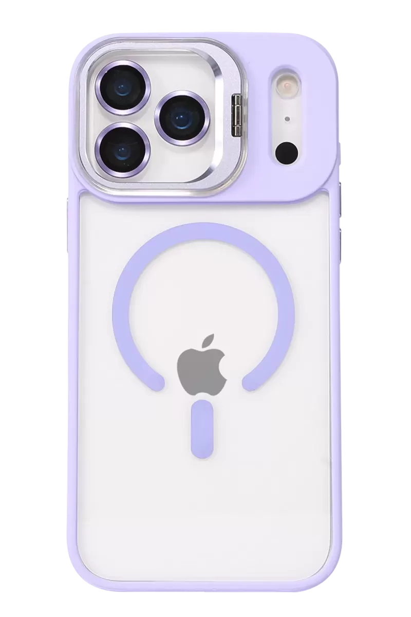 Joko Apple iPhone 17 Pro Max Remim Lensli Magsafe Standlı Kapak - Lila