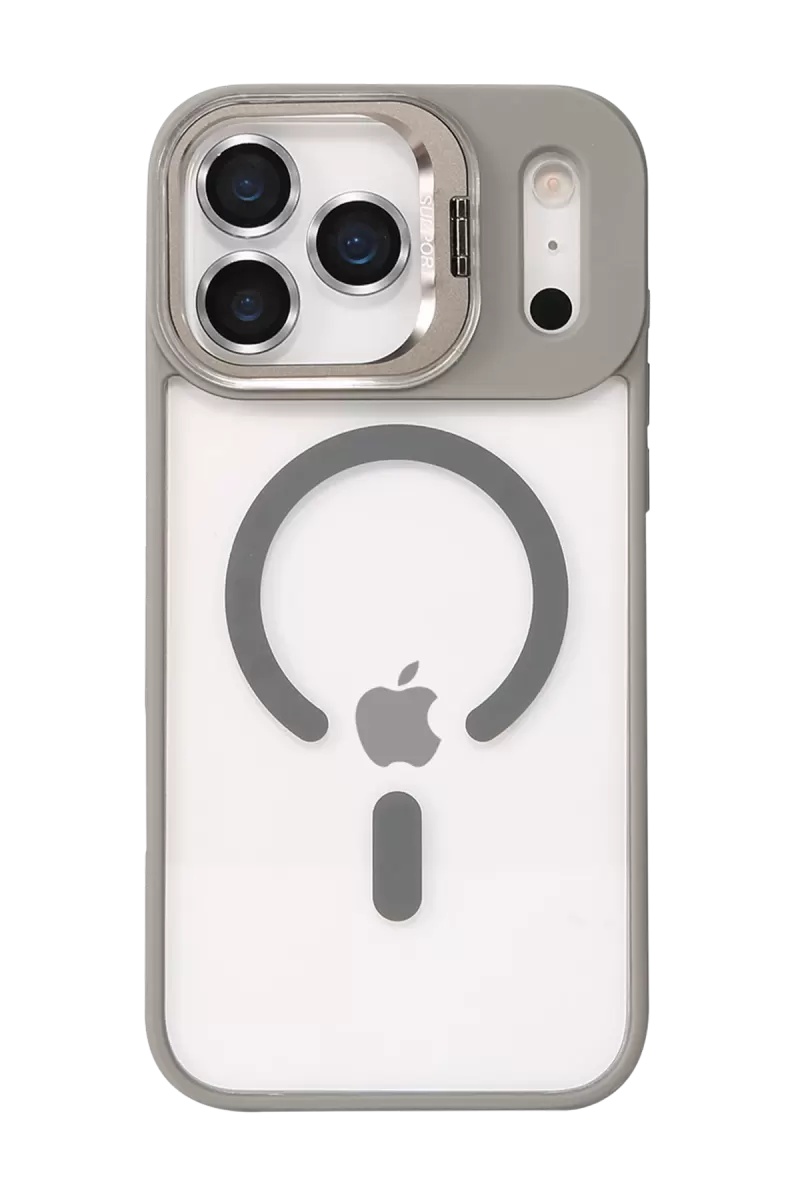 Joko Apple iPhone 17 Pro Max Remim Lensli Magsafe Standlı Kapak - Titan Gri