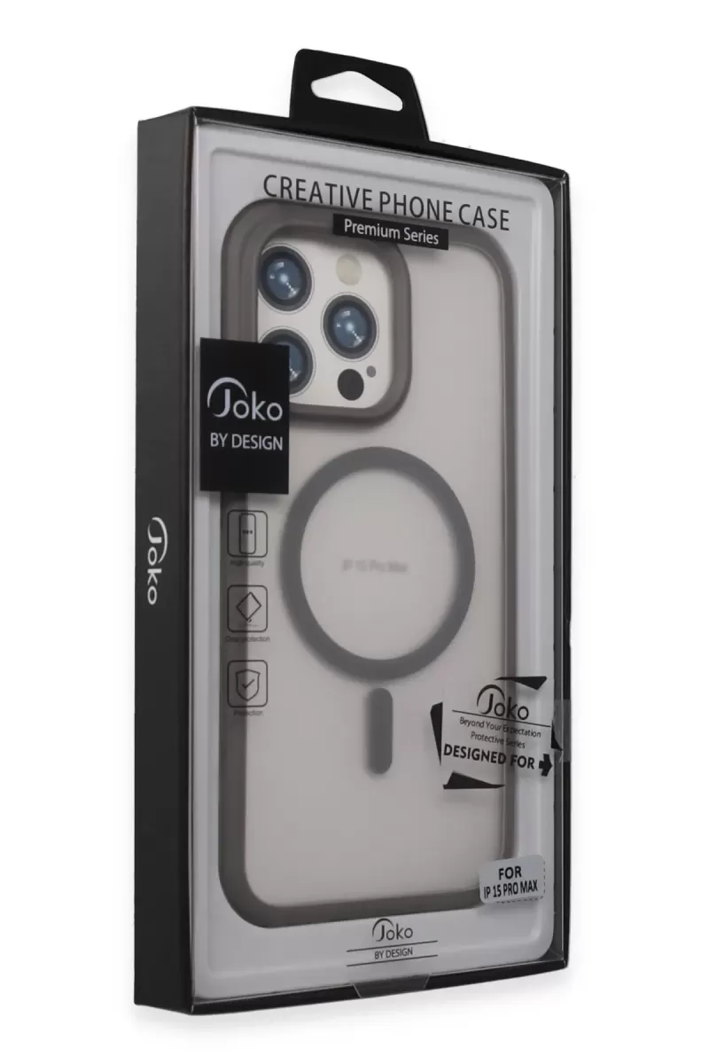Joko Apple iPhone 15 Pro Max Toras Airbag Magsafe Kapak - Titan Gri