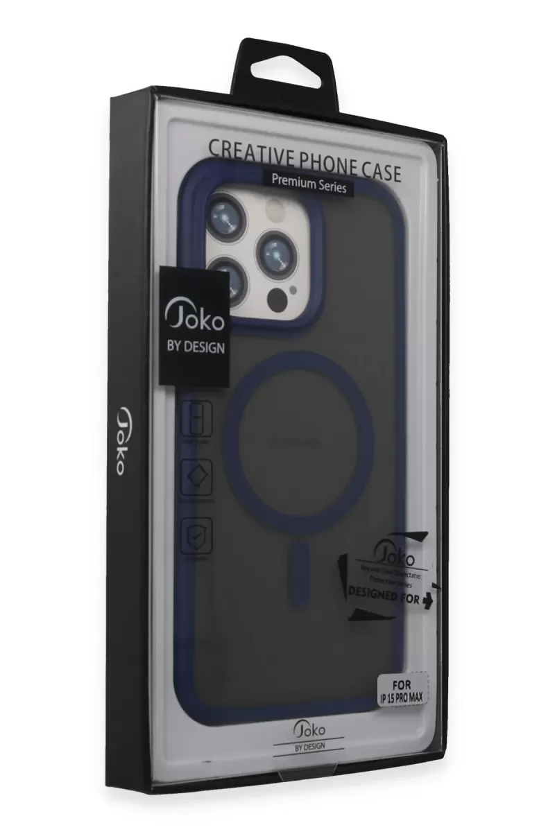 Joko Apple iPhone 15 Pro Max Toras Airbag Magsafe Kapak - Lacivert