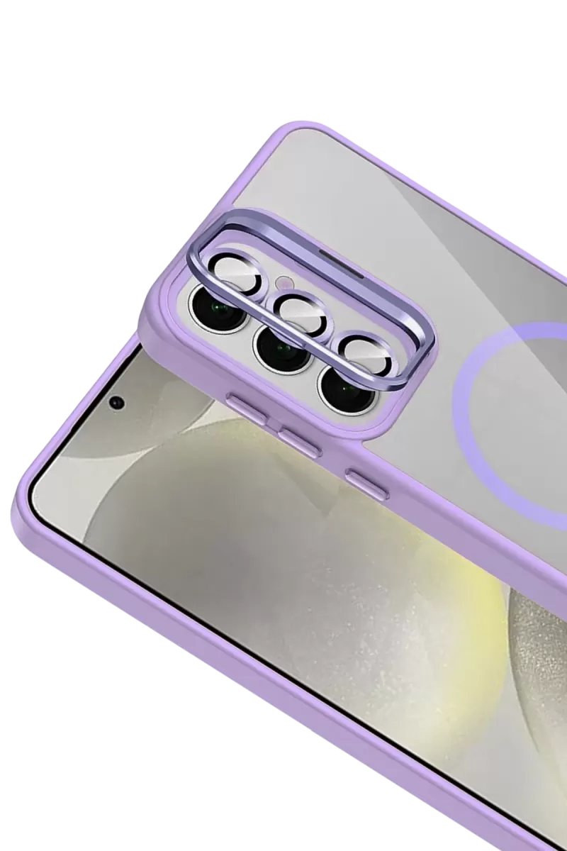 Joko Samsung Galaxy S24 FE Remim Lensli Magsafe Standlı Kapak - Lila