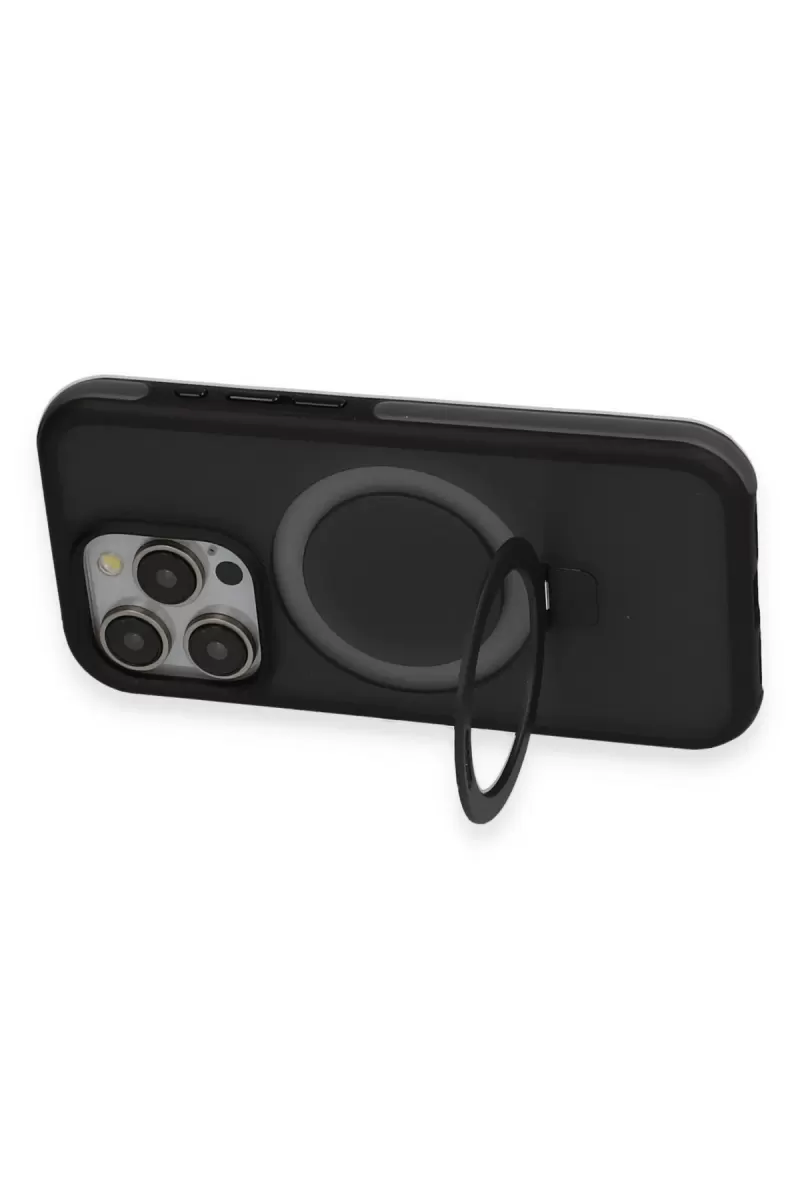 Joko Apple iPhone 15 Pro Max Zorda Airbag Magsafe Standlı Kapak - Lacivert