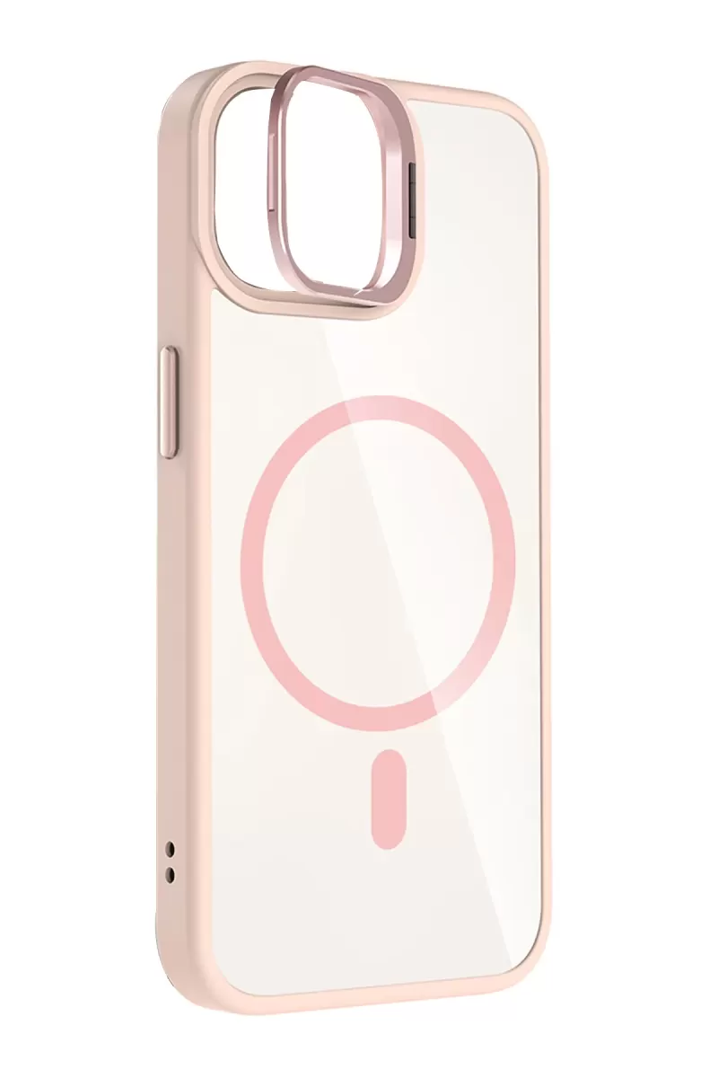 Joko Apple iPhone 11 Remim Lensli Magsafe Standlı Kapak - Pembe