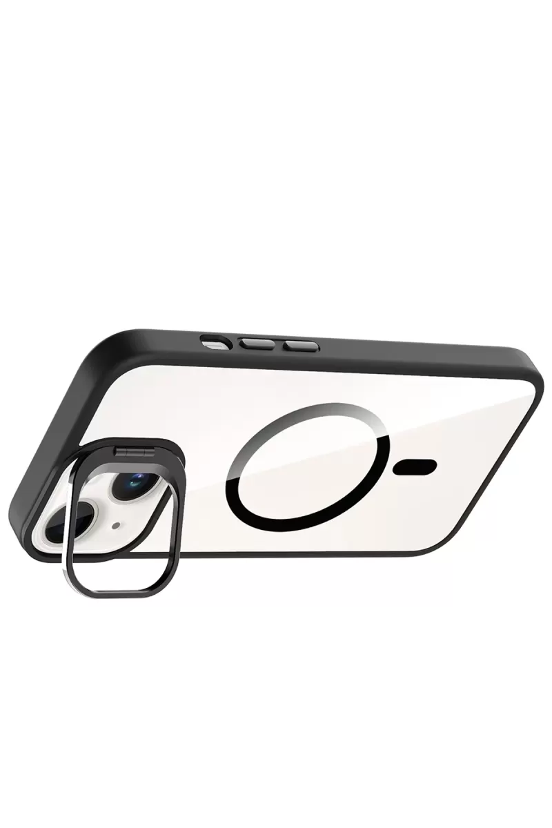 Joko Apple iPhone 13 Remim Lensli Magsafe Standlı Kapak - Siyah