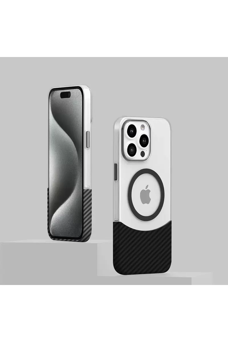 Joko Apple iPhone 16 Plus Carbon Puzzle Magsafe Kapak - Siyah