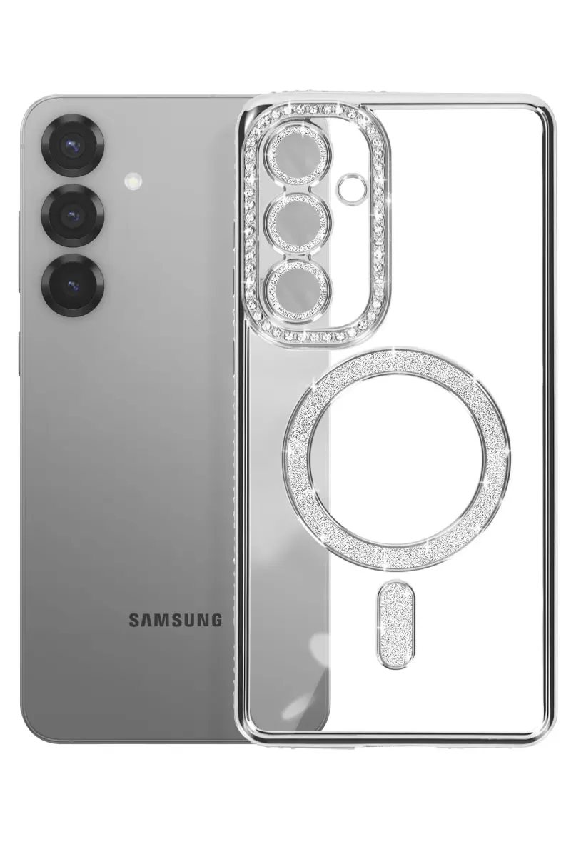 Newface Samsung Galaxy S26 Plus Joke Simli Magneticsafe Kılıf - Gümüş