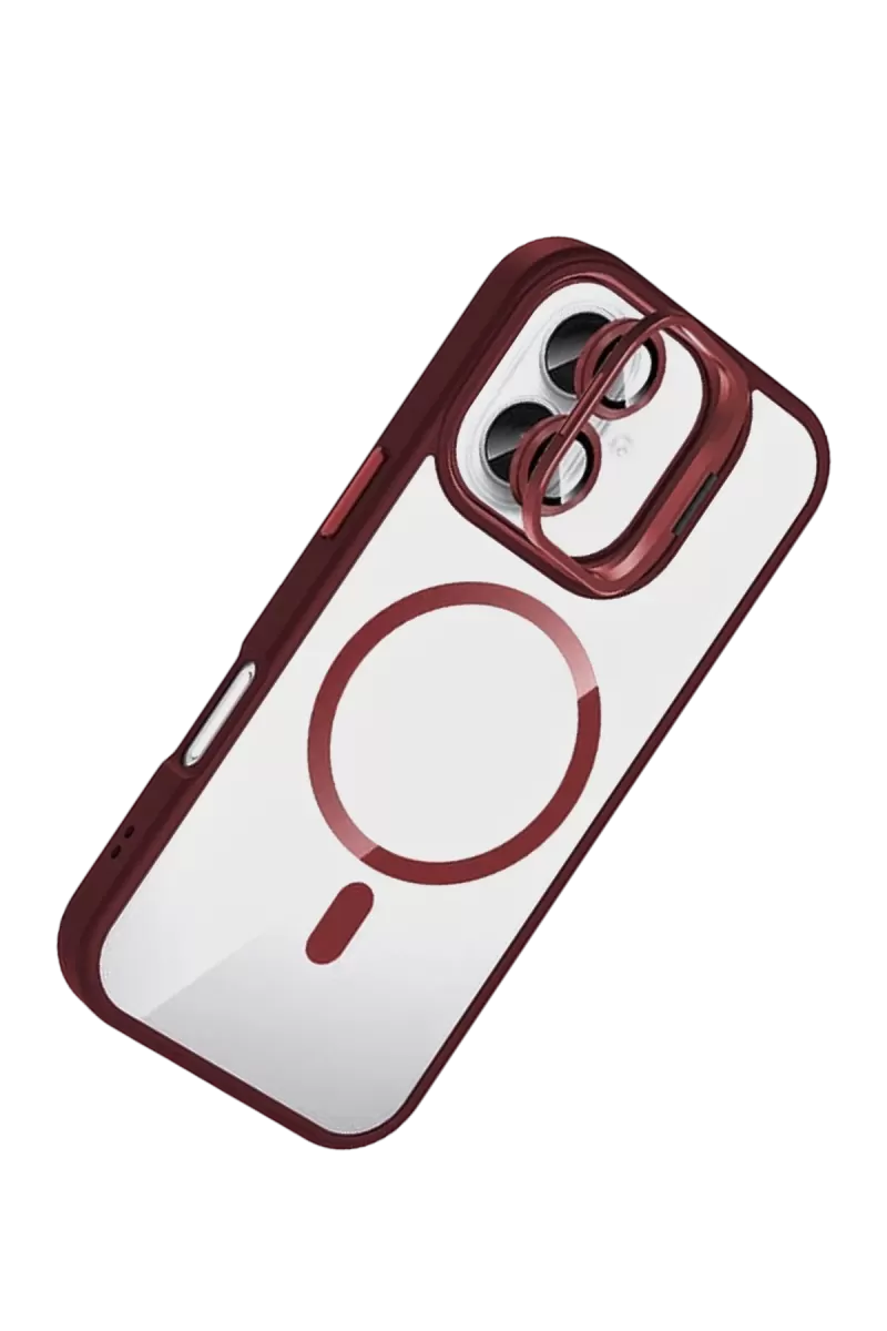 Joko Apple iPhone 17 Remim Lensli Magsafe Standlı Kapak - Bordo