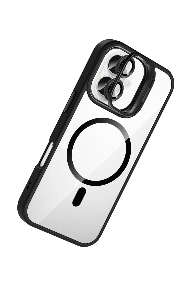 Joko Apple iPhone 16 Remim Lensli Magsafe Standlı Kapak - Siyah