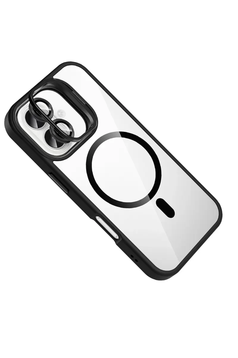 Joko Apple iPhone 16 Remim Lensli Magsafe Standlı Kapak - Siyah