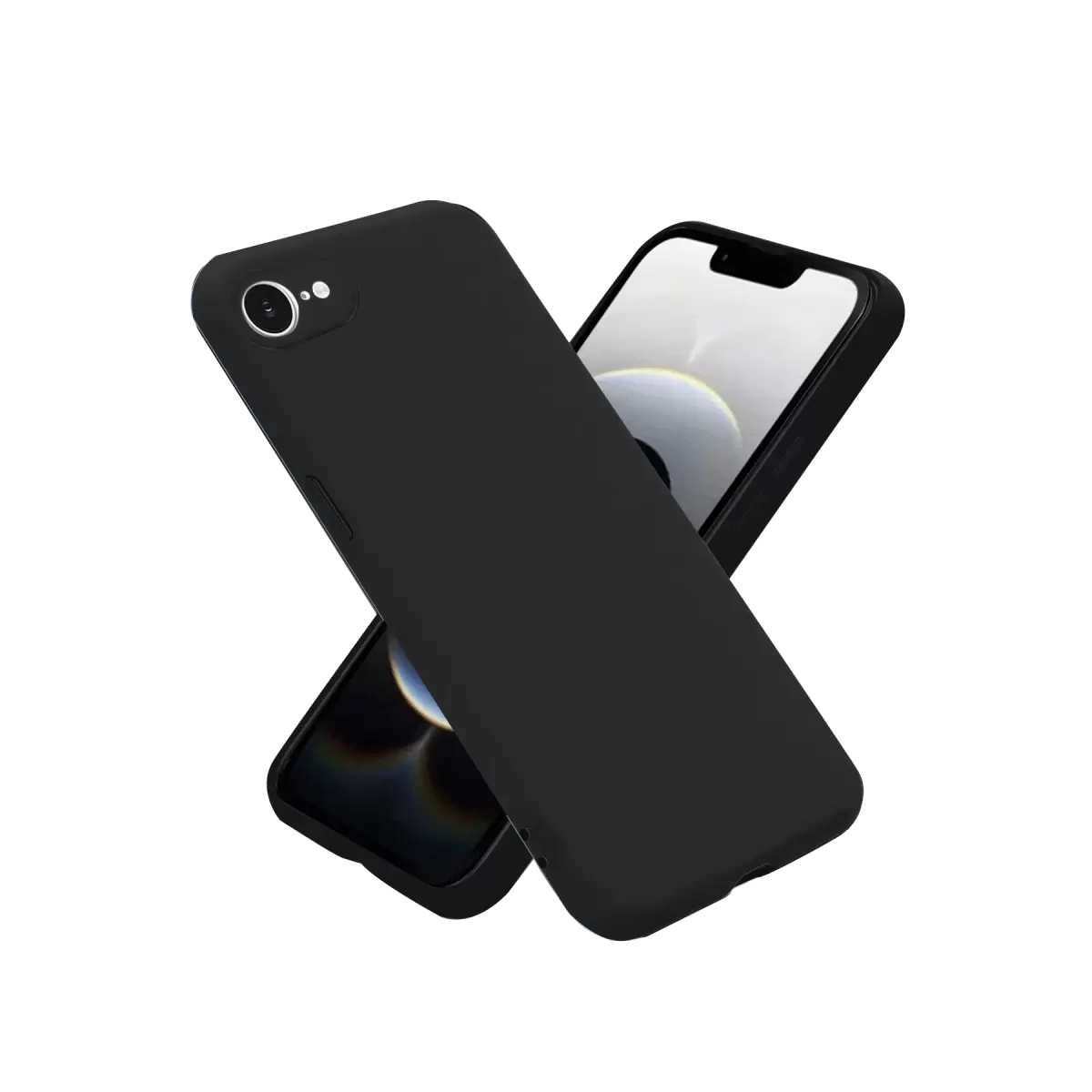 Newface Apple iPhone 16E Kılıf First Silikon - Siyah