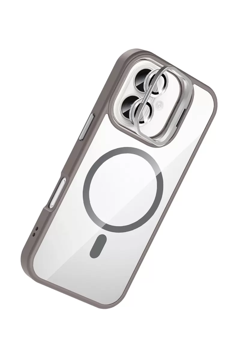 Joko Apple iPhone 16 Remim Lensli Magsafe Standlı Kapak - Titan Gri