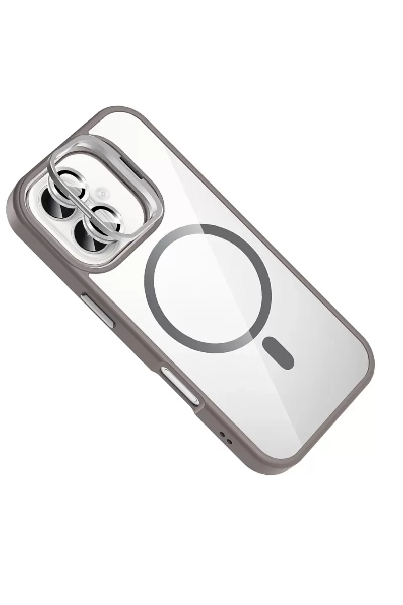 Joko Apple iPhone 16 Remim Lensli Magsafe Standlı Kapak - Titan Gri
