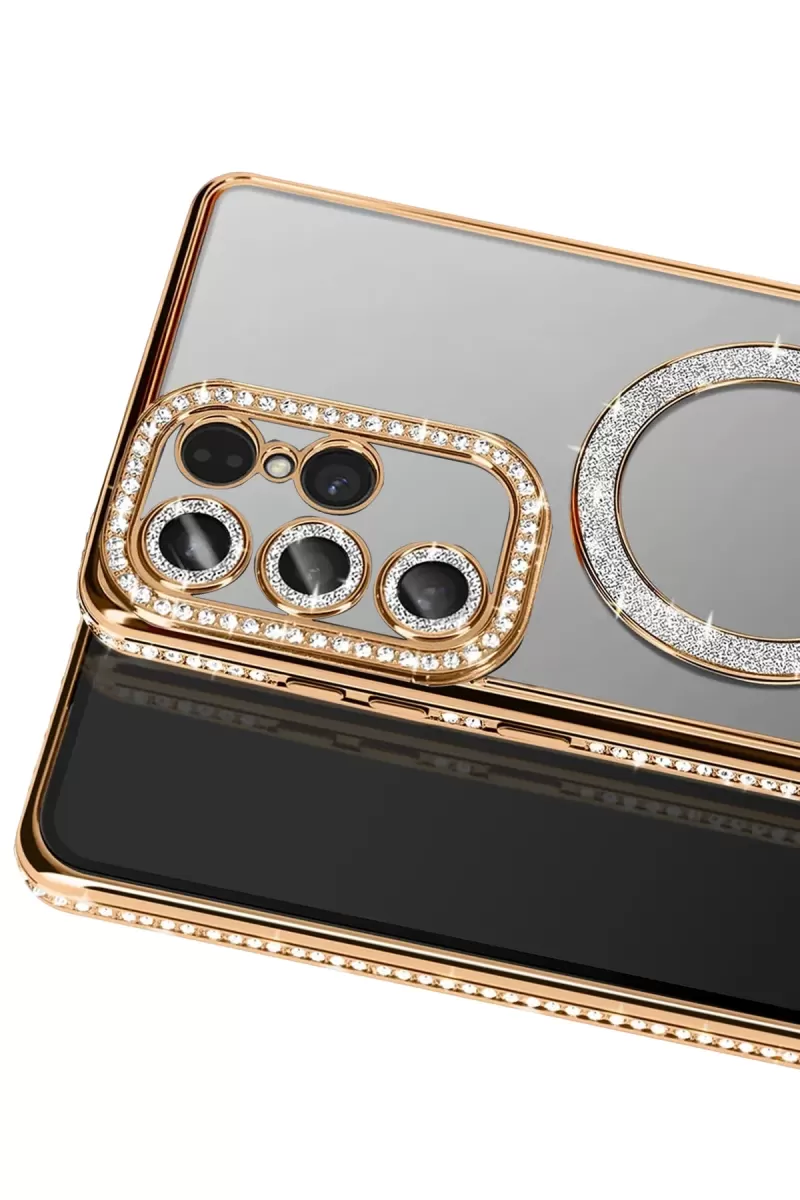 Newface Samsung Galaxy S26 Ultra Joke Simli Magneticsafe Kılıf - Gold