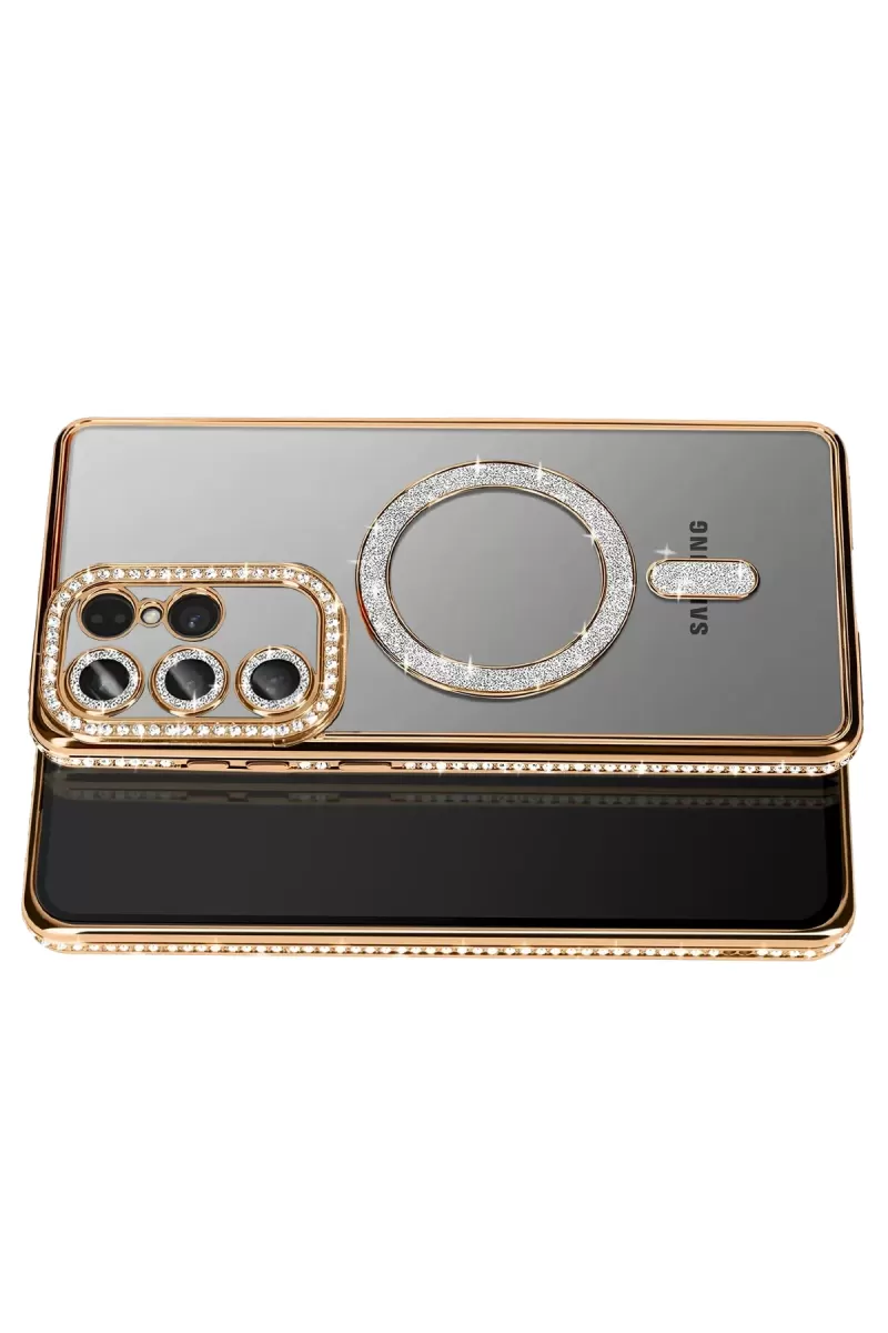 Newface Samsung Galaxy S26 Ultra Joke Simli Magneticsafe Kılıf - Gold