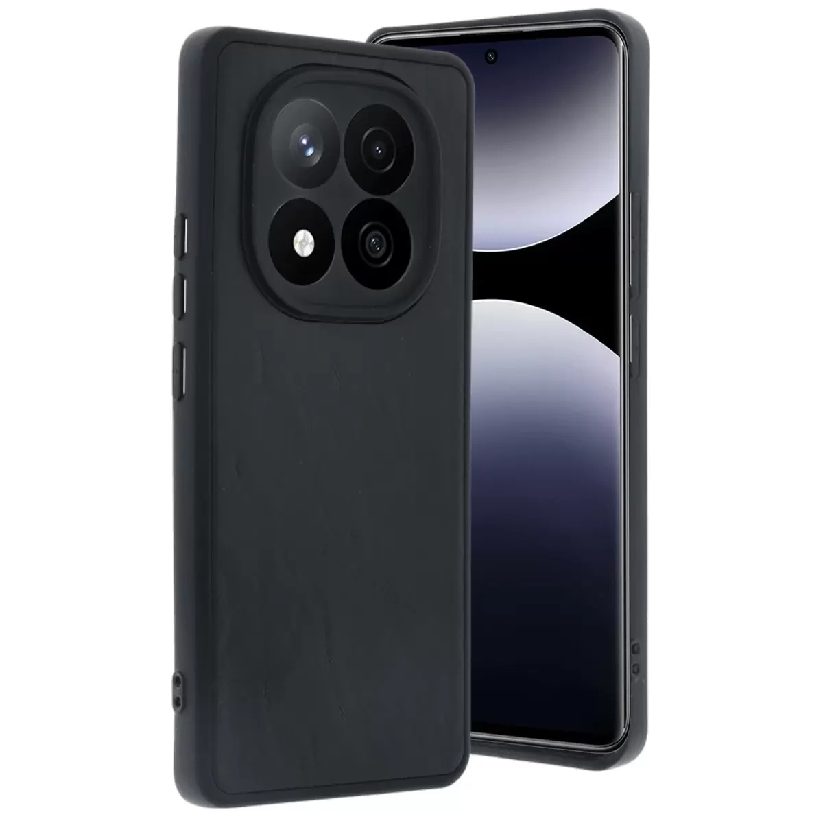 Newface Xiaomi Redmi Note 14 Pro 4G Kılıf Aras Deri Kapak - Siyah