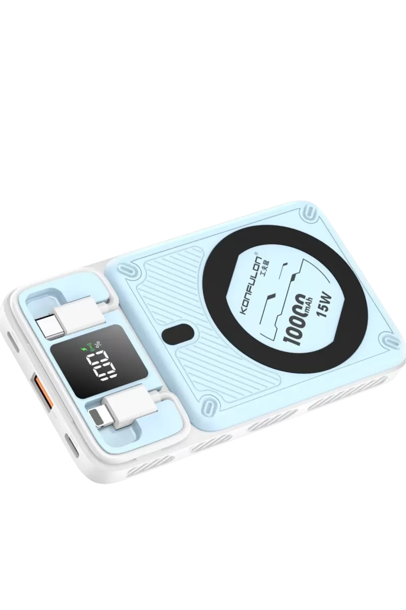 Konfulon M25W 10.000 mAh 20W PD Magsafe Powerbank - Mavi