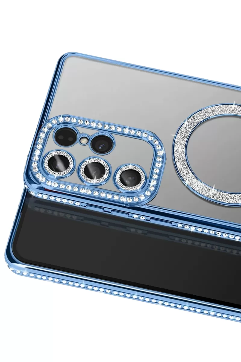 Newface Samsung Galaxy S26 Ultra Joke Simli Magneticsafe Kılıf - Mavi