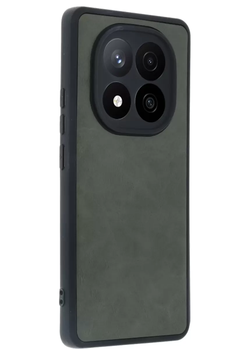 Newface Xiaomi Redmi Note 14 Pro 4G Kılıf Aras Deri Kapak - Koyu Yeşil