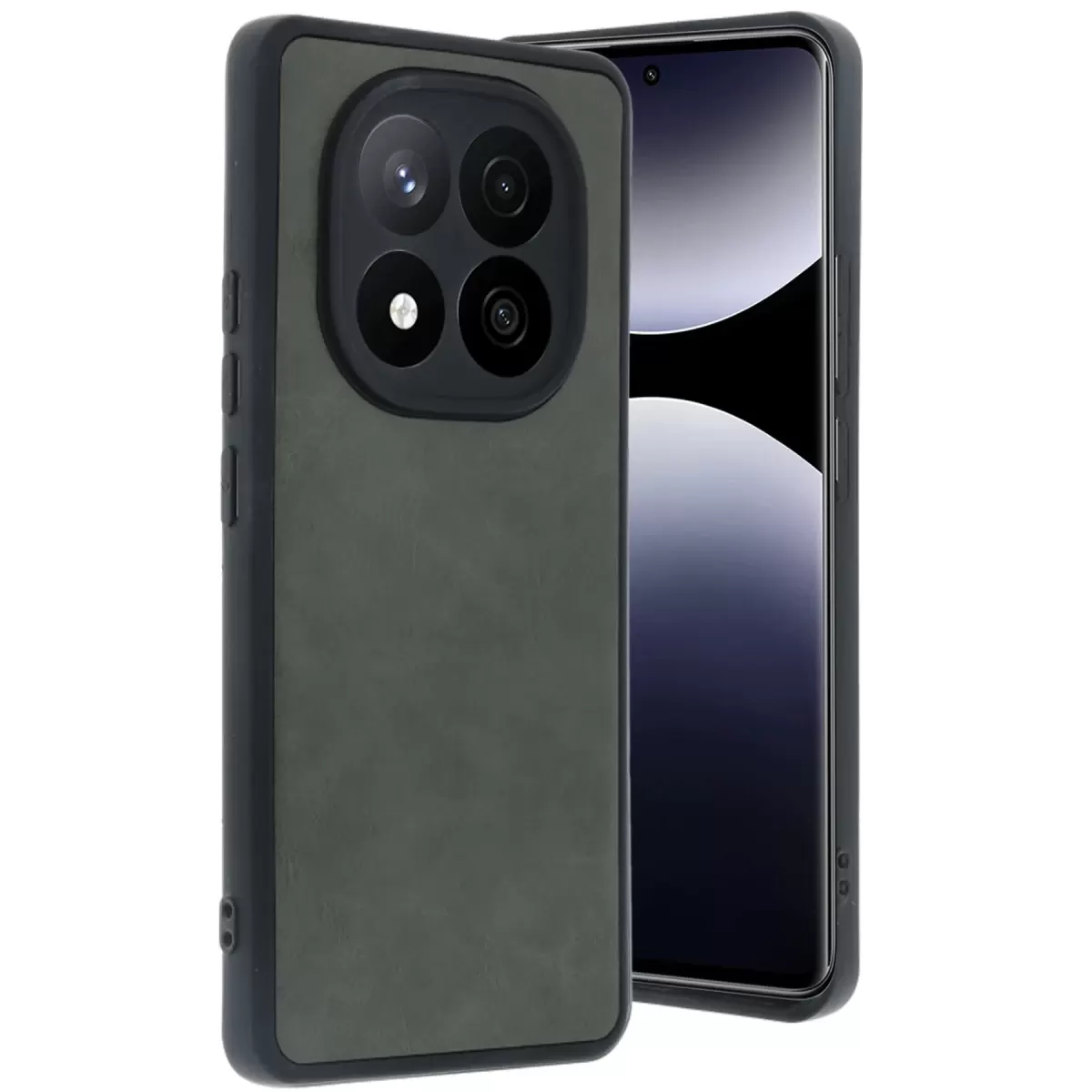 Newface Xiaomi Redmi Note 14 Pro 4G Kılıf Aras Deri Kapak - Koyu Yeşil