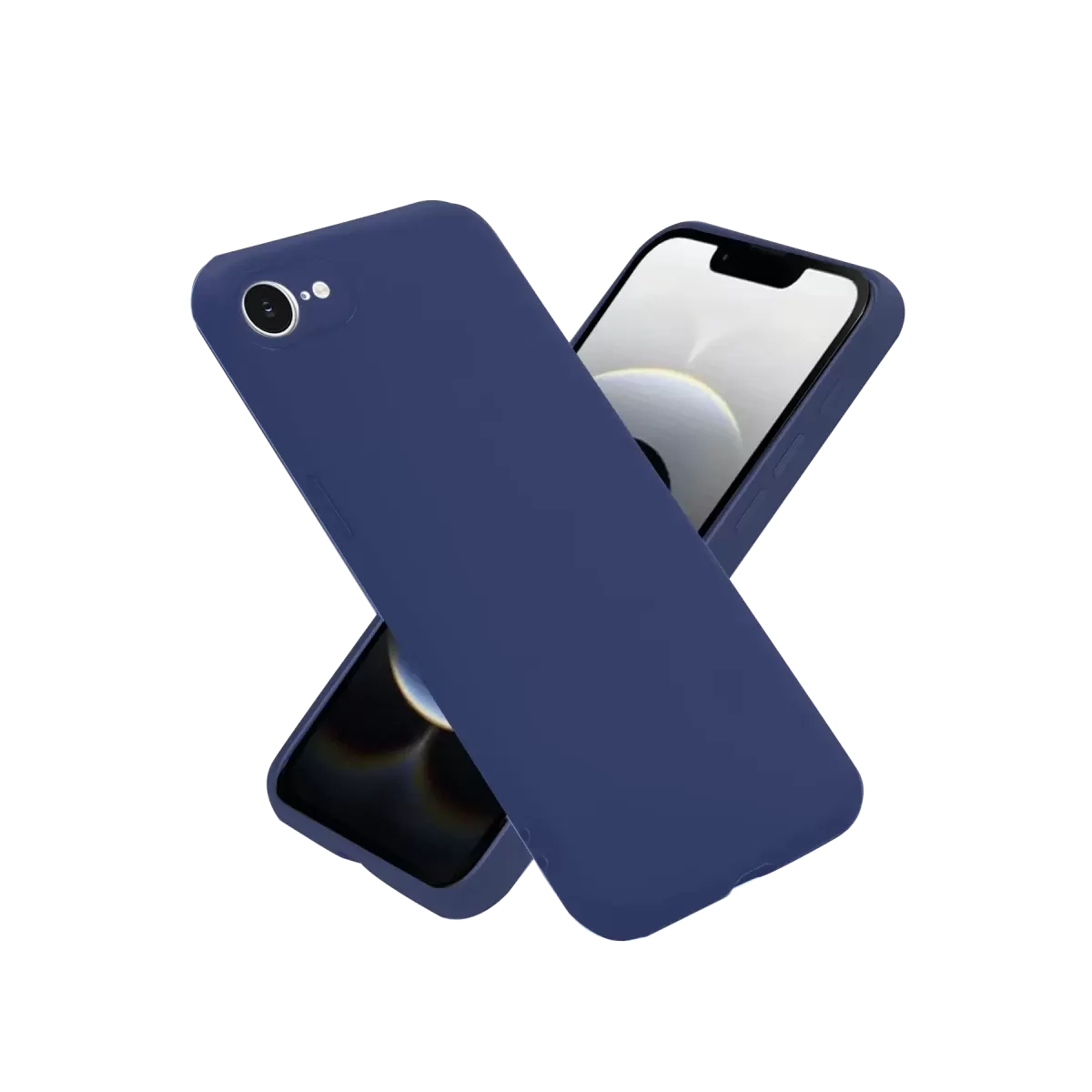 Newface Apple iPhone 16E Kılıf Nano içi Kadife Silikon - Lacivert