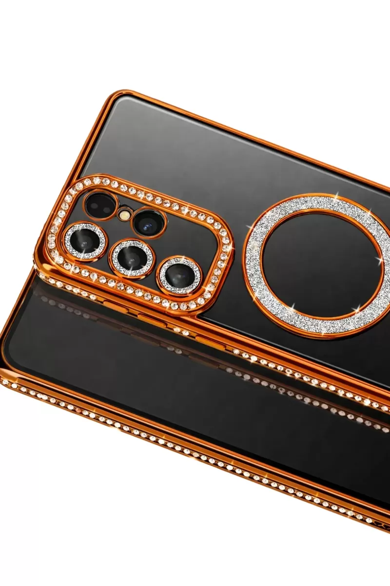 Newface Samsung Galaxy S26 Ultra Joke Simli Magneticsafe Kılıf - Turuncu