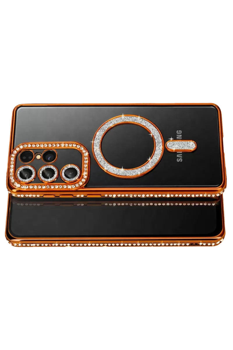 Newface Samsung Galaxy S26 Ultra Joke Simli Magneticsafe Kılıf - Turuncu