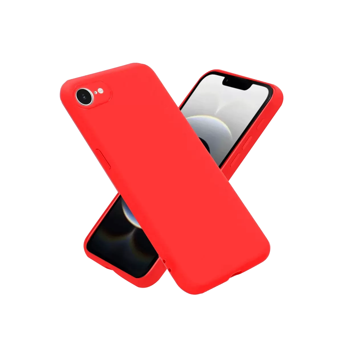 Newface Apple iPhone 16E Kılıf Nano içi Kadife Silikon - Kırmızı