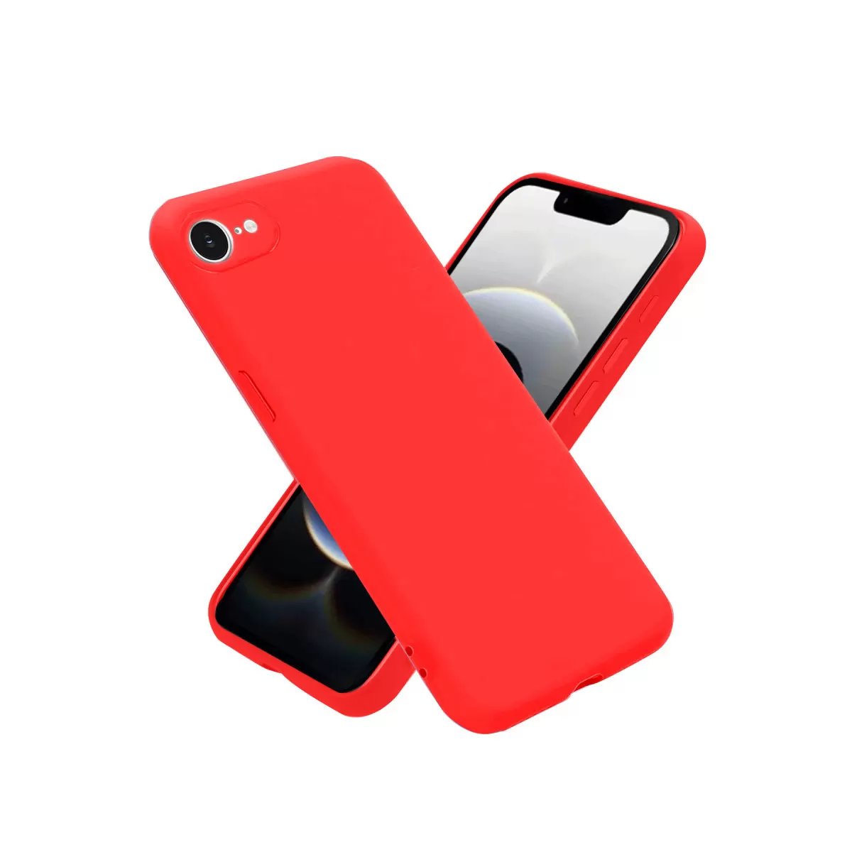 Newface Apple iPhone 16E Kılıf Nano içi Kadife Silikon - Kırmızı