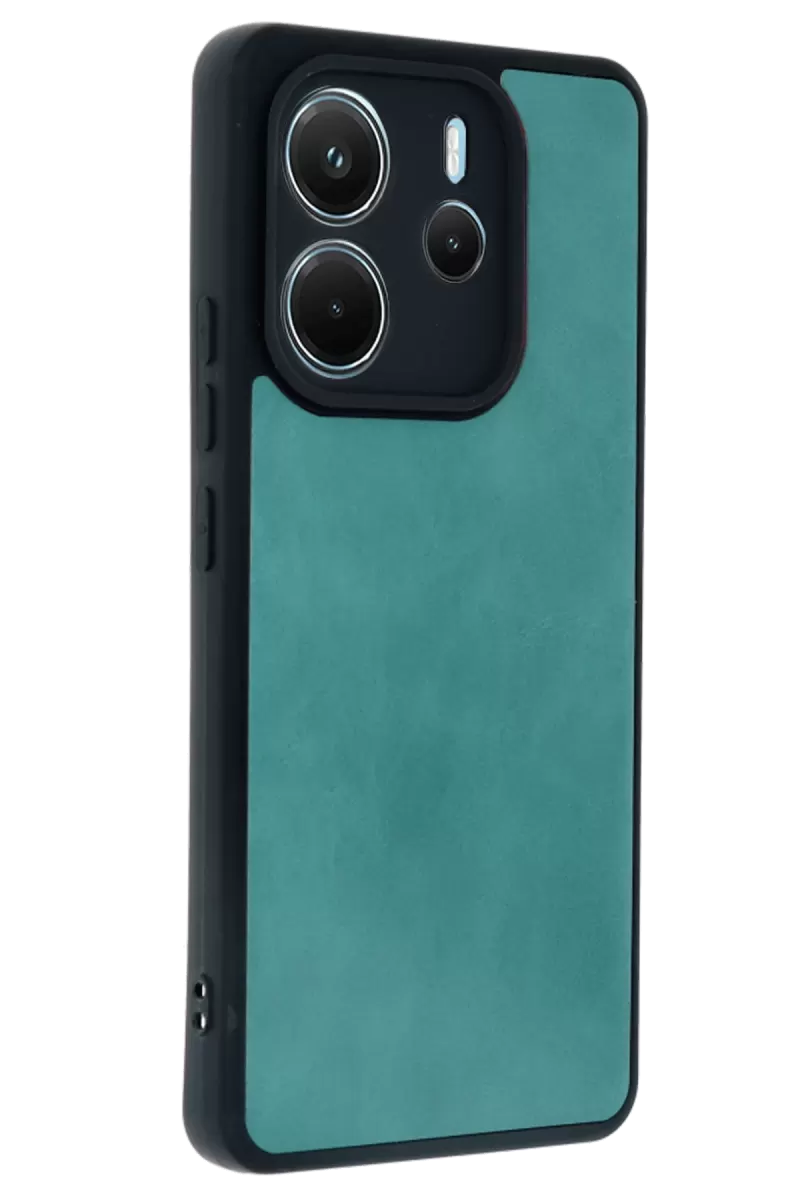 Newface Xiaomi Redmi Note 14 4G Kılıf Aras Deri Kapak - Açık Yeşil