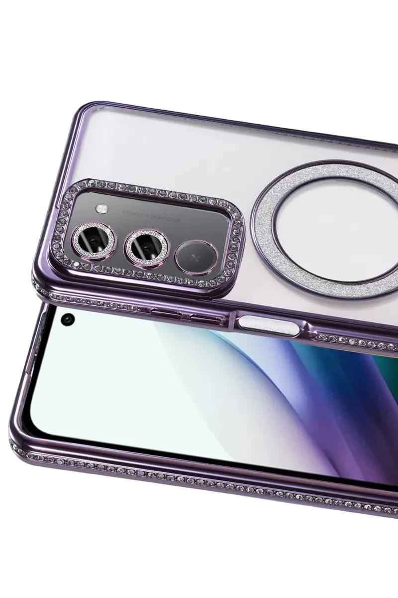 Newface Xiaomi Redmi 15 4G Joke Simli Magneticsafe Kılıf - Derin Mor