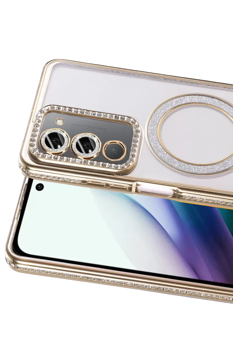 Newface Xiaomi Redmi 15 4G Joke Simli Magneticsafe Kılıf - Gold