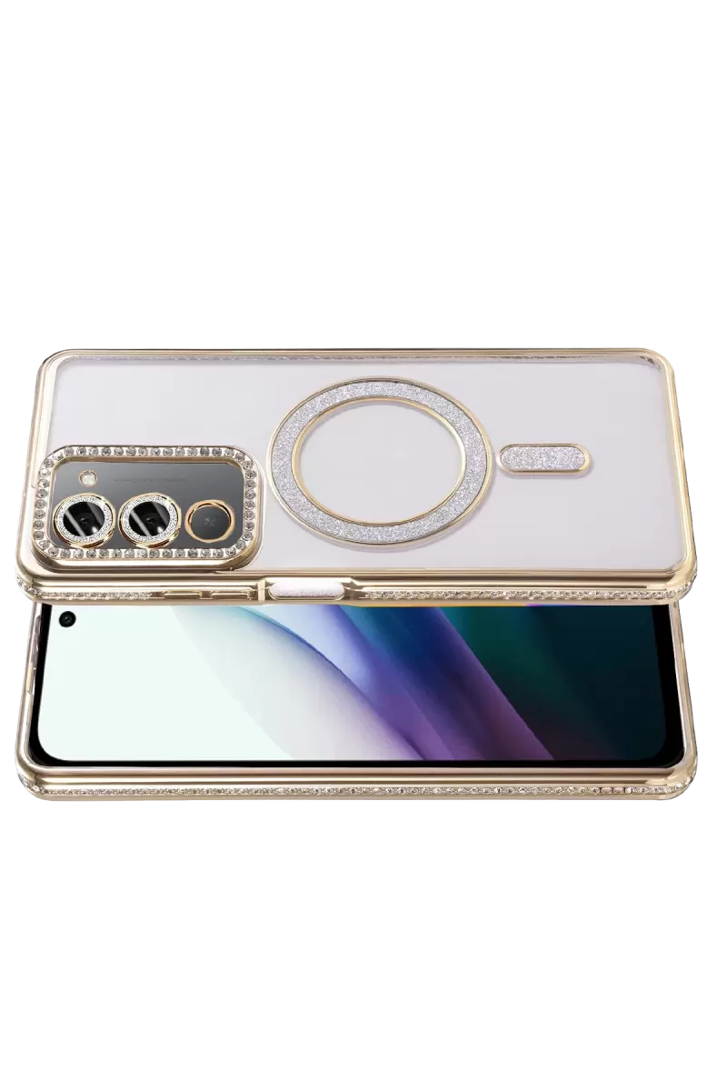 Newface Xiaomi Redmi 15 4G Joke Simli Magneticsafe Kılıf - Gold