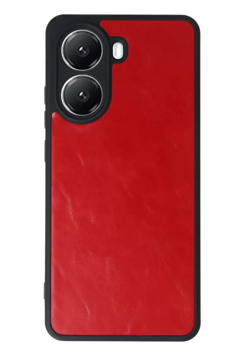 Newface Xiaomi Poco X7 Pro Kılıf Aras Deri Kapak - Kırmızı