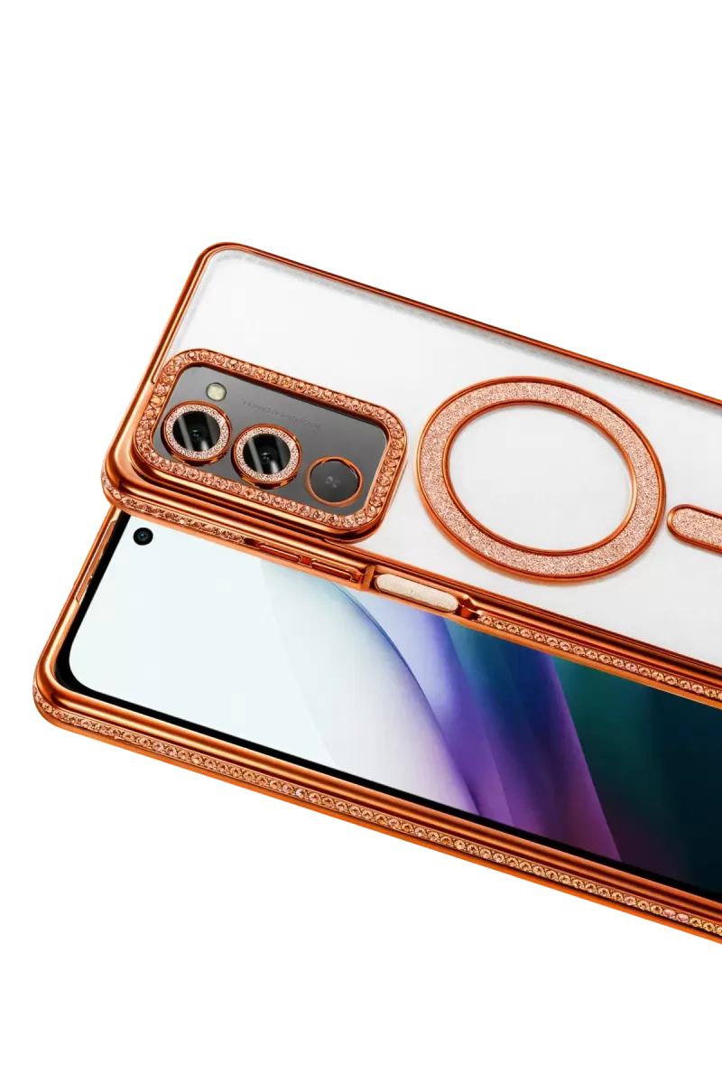 Newface Xiaomi Redmi 15 4G Joke Simli Magneticsafe Kılıf - Turuncu