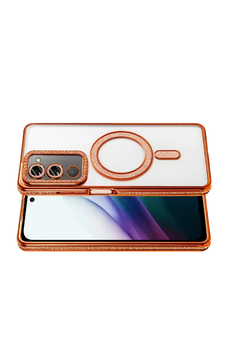 Newface Xiaomi Redmi 15 4G Joke Simli Magneticsafe Kılıf - Turuncu