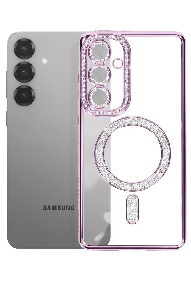 Newface Samsung Galaxy A37 5G Joke Simli Magneticsafe Kılıf - Derin Mor