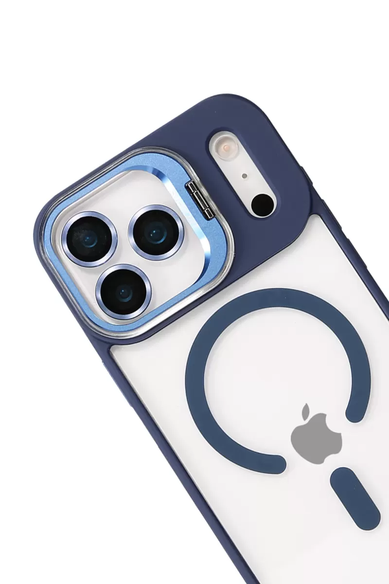 Joko Apple iPhone 17 Pro Remim Lensli Magsafe Standlı Kapak - Lacivert