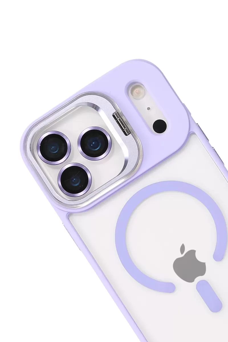 Joko Apple iPhone 17 Pro Remim Lensli Magsafe Standlı Kapak - Lila